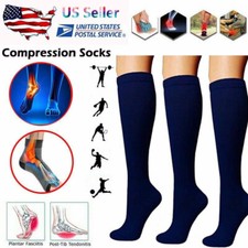 3Pares- Medias Calcetines De Compresion Para Hombres Y Mujeres Best - 20-30 Mmhg