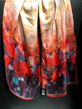 By Galleria Scarf Wrap Shawl Floral Multicolor Long Polyester Mom Gift New w Tag