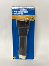 PlumbCraft Waxman 7671900N Black Plastic Chrome Bathroom Basin Drain 1-1/4 New