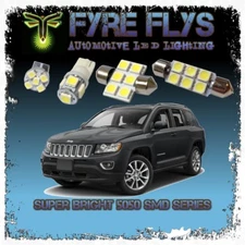 11 White LED interior lights package kit for 2017-2020 2021 Jeep Compass 5050SMD