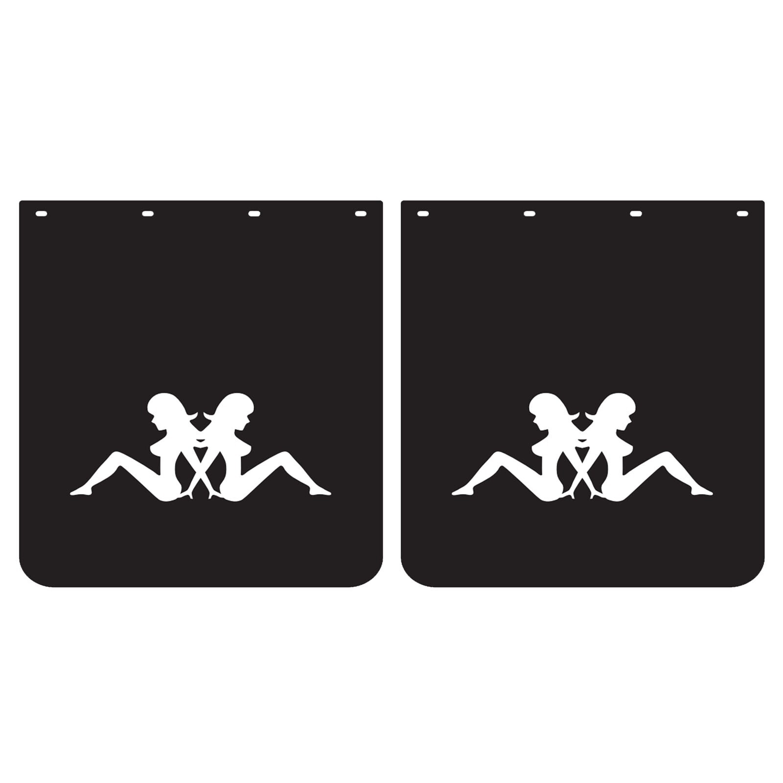 24x24 Heavy Duty Black Mud Flaps for Semi Trucks & Trailers – 2PCS