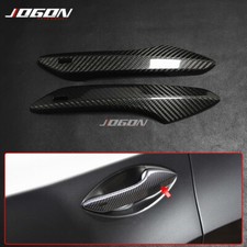 2pcs Real Carbon Outer Door Handle Trim For L...