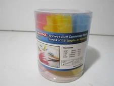Duratool (21-19510) 30 Piece 3" Long Butt Connector Waterproof Heat Shrink Kit 