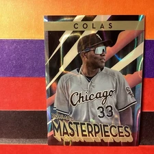 2022 Bowman’s Best Oscar Colas Masterpieces Gold Lava /50 White Sox