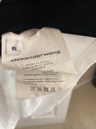 alexander wang white lace bustier t shirt size 6 - Afbeelding 5 van 7