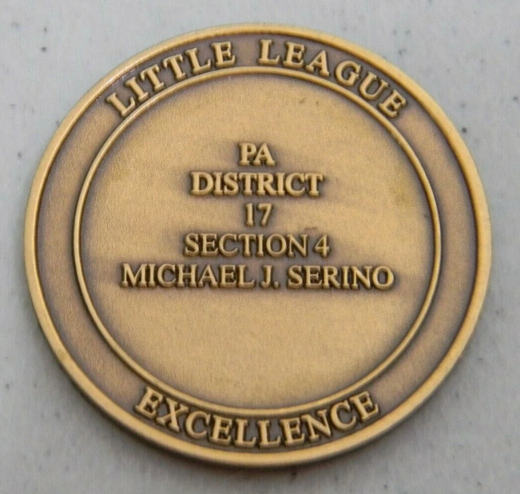 리틀 리그 PA 펜실베이니아 지구 17 관리자 상 챌린지 코인 신규-Freehip.co.kr