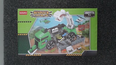 beebeerun Dinosaurier Spielzeug Fun Dinosaurier Trucks mit Dino Figuren Auto plus Dinosaurier