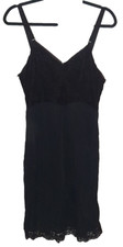 Aristocraft by Superior Slip Dress Womens 38 Black Lace Hem Whimsygoth Vintage