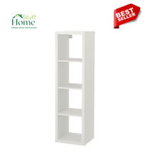 White KALLAX 4 Shelf Unit, 42x147 cm - Space-Saving Organizer