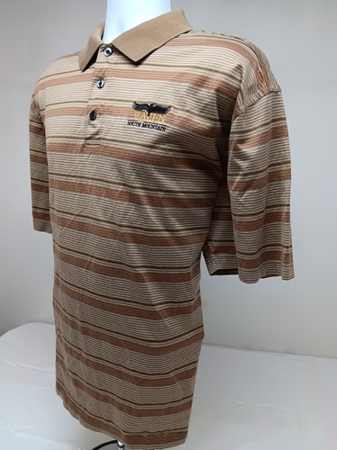 CAMISA POLO DE GOLF ASHWORTH PARA HOMBRE XL MARRÓN A RAYAS MANGA CORTA RAVEN S MOUNTAIN - Imagen 9 de 15