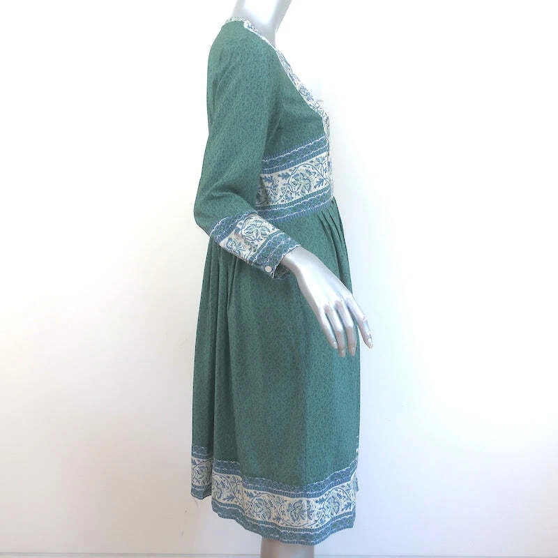 Vestido SEA Sabine Popover Verde Estampado Floral Seda Talla 0 NUEVO Foto 3 de 4