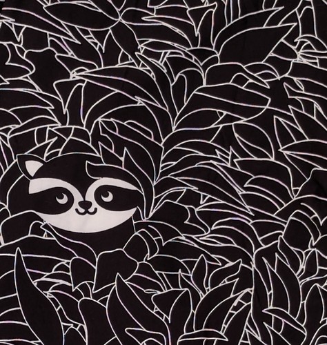 TC LuLaRoe Tall & Curvy Leggings Cute Hidden Raccoon Bandit on Black NWT X01 - Picture 2 of 6
