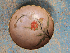 Vintage Emaille und Messing Schale östlich / indisch