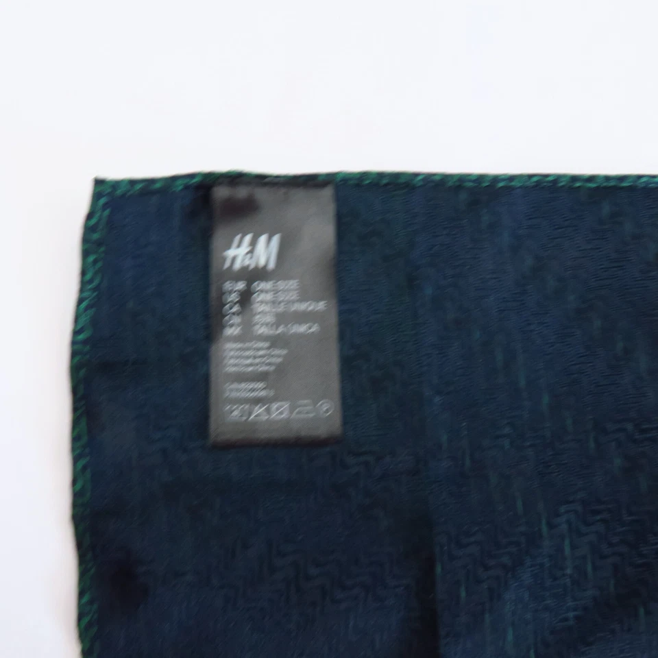 H&M Hombre Bolsillo Cuadrado Verde Estampado Ondulado Multi Satinado Tejido Foto 3 de 3