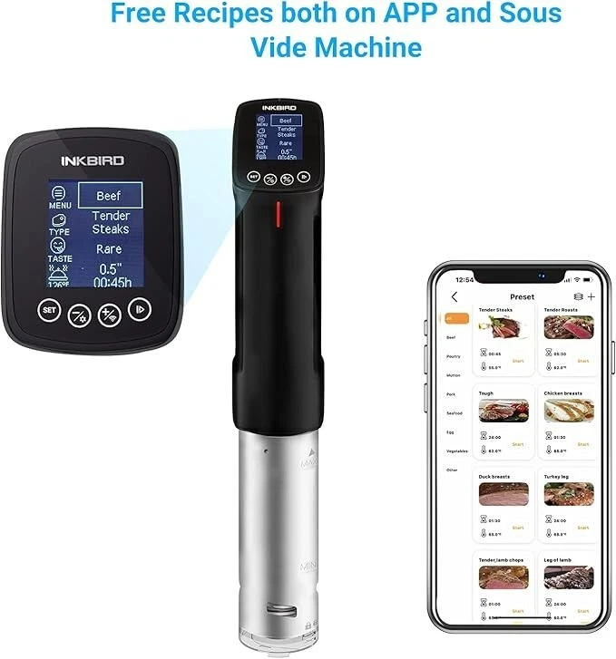 INKBIRD Sous Vide Precision Cooker WiFi Vacuum Sealer Machine Food Saver Storage - Image 2 of 4