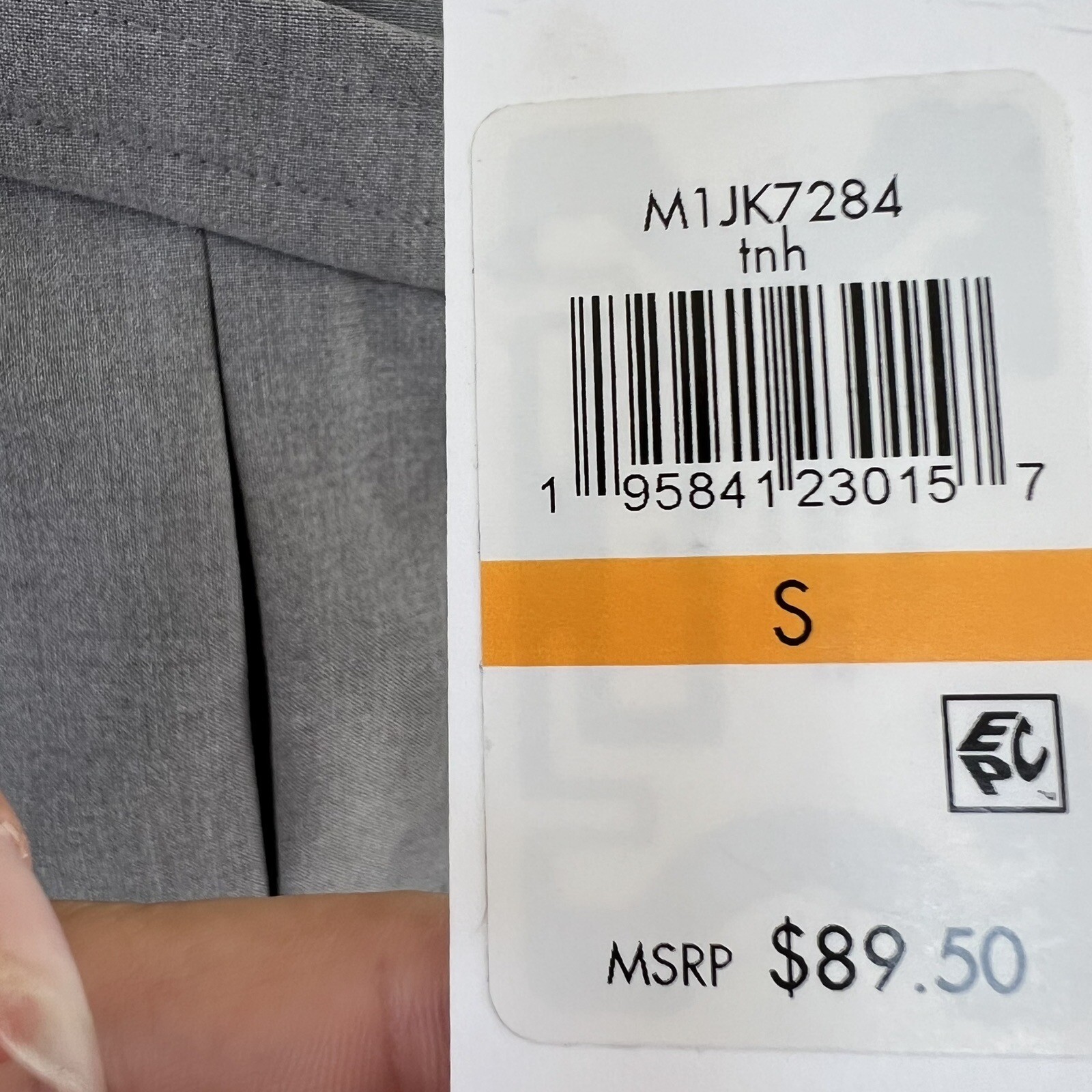 Calvin Klein Drawstring Grey Pants SMALL Stretch Adjustable Heathered Womens thumbnail 8