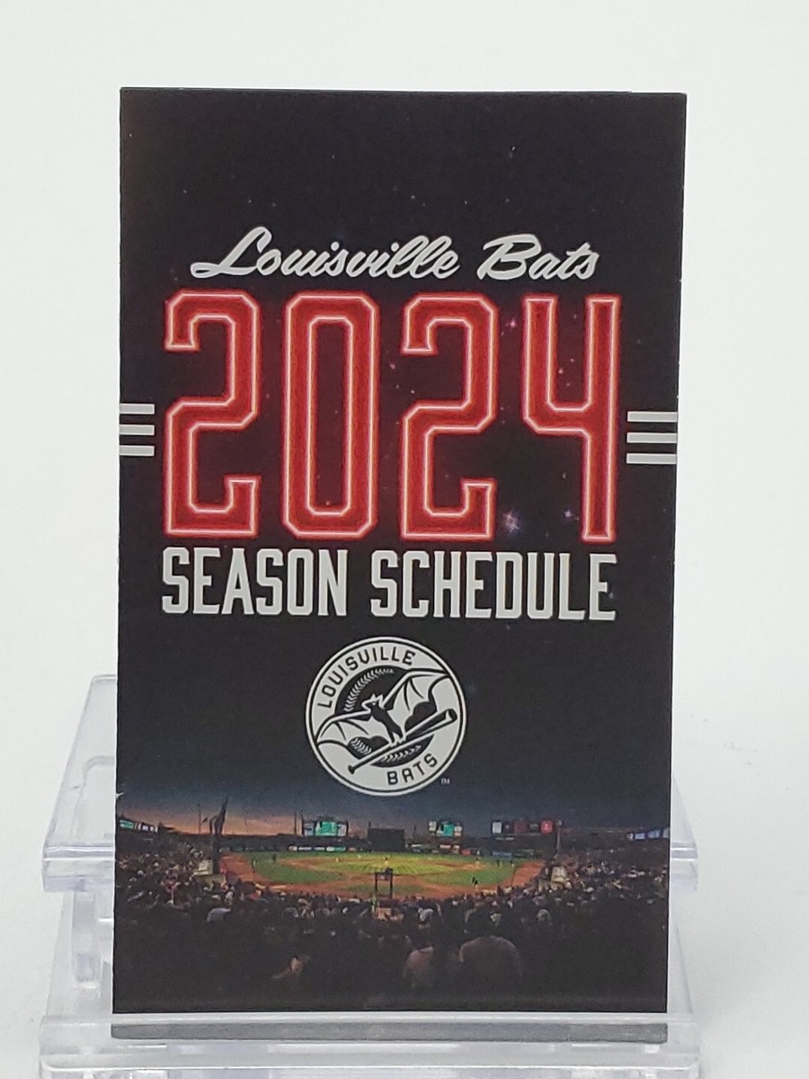 2024-louisville-bats-pocket-schedule-minor-league-baseball-cincinnati-reds-aaa-ebay