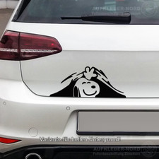 Snoopy Aufkleber gucken 40cm Kofferraum B110 Auto Heck Seiten Sticker Wohnmobil