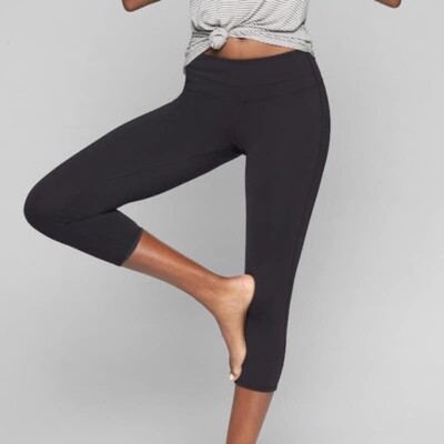 ★ ATHLETA ★ Athleta • Black Chaturanga Crop Yoga Pant SZ XS Style 305922