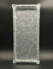 CRYSTAL FILLED TRAY FOR TEA COFFEE SUGAR DIAMOND CRUSHED JARS CANISTERS STORAGE✨