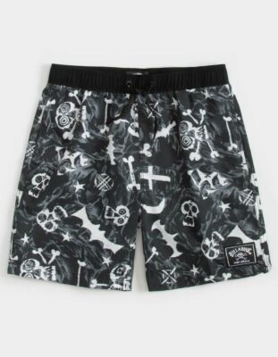 BILLABONG Boy's Elastic Waist Boardshorts BAD BILLYS - NGT - Medium/12 - NWT