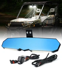13" UTV Rear View Center Mirror w/LED Lights for Polaris Ranger 570 900S XP 1000