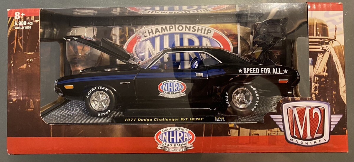 M2 Machines NHRA 1971 Dodge Challenger R/T HEMI 1/24 Scale FREE
