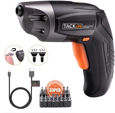 TACKLIFE Cordless Screwdriver, Electric Screwdriver Rechargeable  2000mAh Li