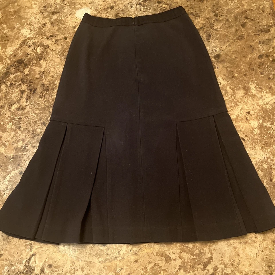 Falda plisada vintage Vivienne Tam para mujer línea A Y2K años 90’s negra talla 2 Foto 4 de 4