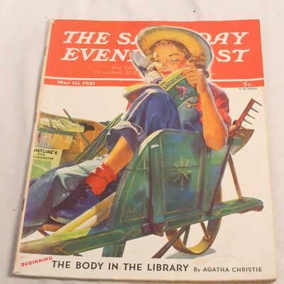 Saturday Evening Post  May 10 1941 Cammerota Cover Agatha Christie Dr. Seuss