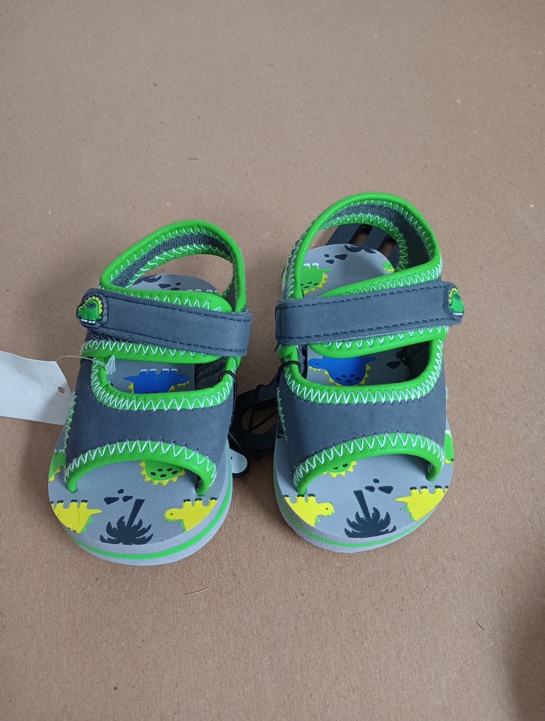 Sandals Boy Dinosaur Prewalk Wave Zone Size 5 Hook & Loop Nwt