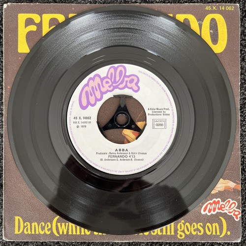 ABBA Fernando / Dance (While The Music Still Goes On) 7'' IMPORT 1976 TESTED VG+ - Imagen 2 de 7