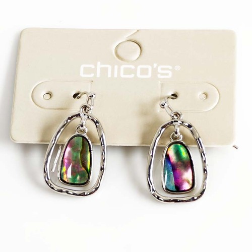New Chicos Abalone Drop Earrings Gift Chic Women Party Vacation Travel Jewelry - 第 1/3 張圖片