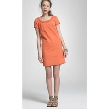 NWT J. Crew Orange Basketweave Short Sleeve Sheath Dress Womans Size 2 MSRP $118