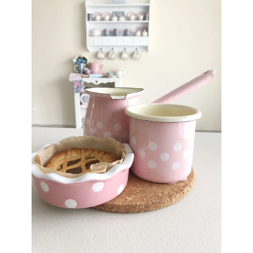 Kuchenform IN Keramik Kleine Isabelle Rose Tupfen für Süßwaren Ø 12cm H 4cm 5027 - Bild 3 von 3