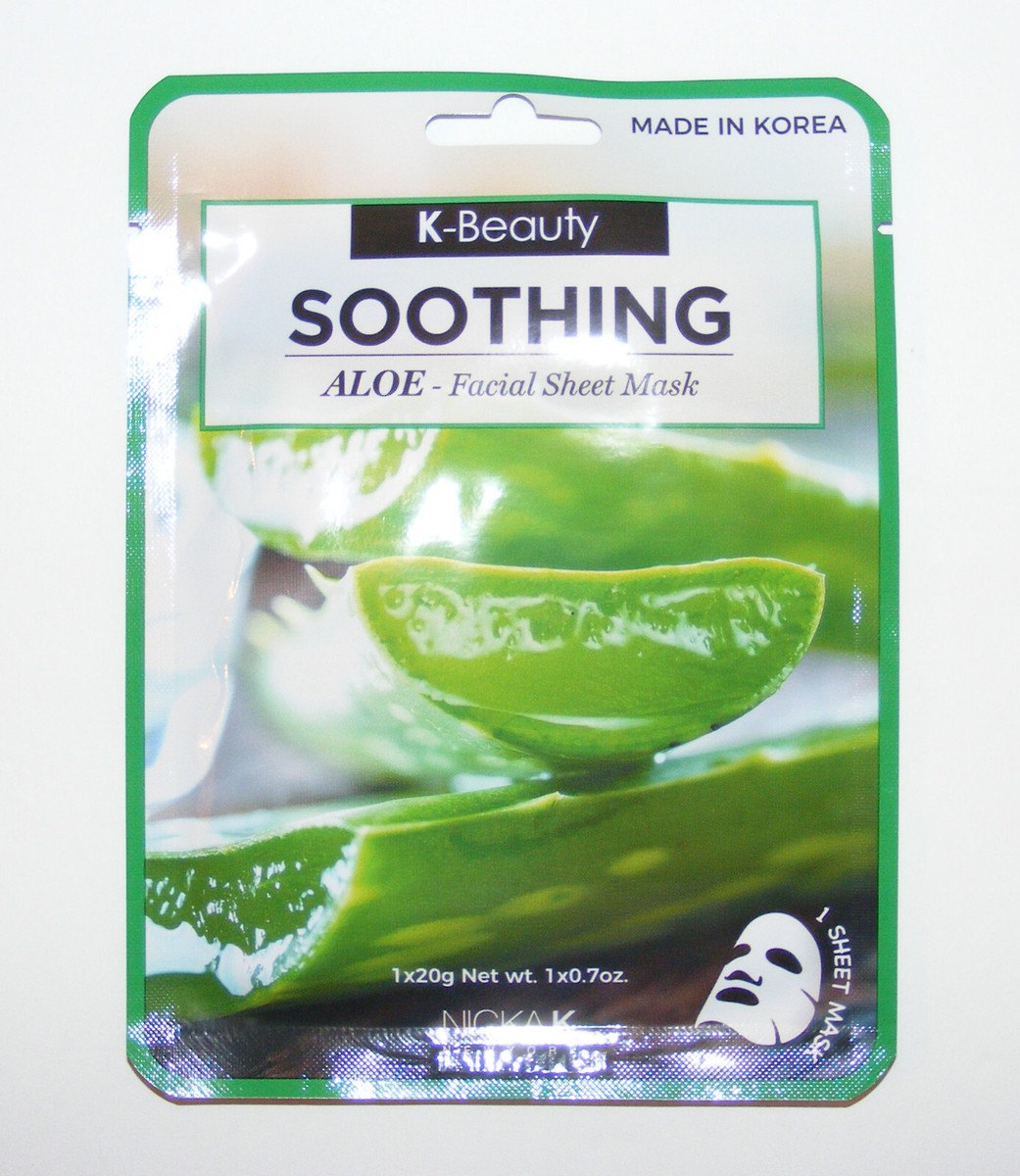 Aloe Facial SHEET MASK Soothing Calming Moisturizing Healing Natural | eBay
