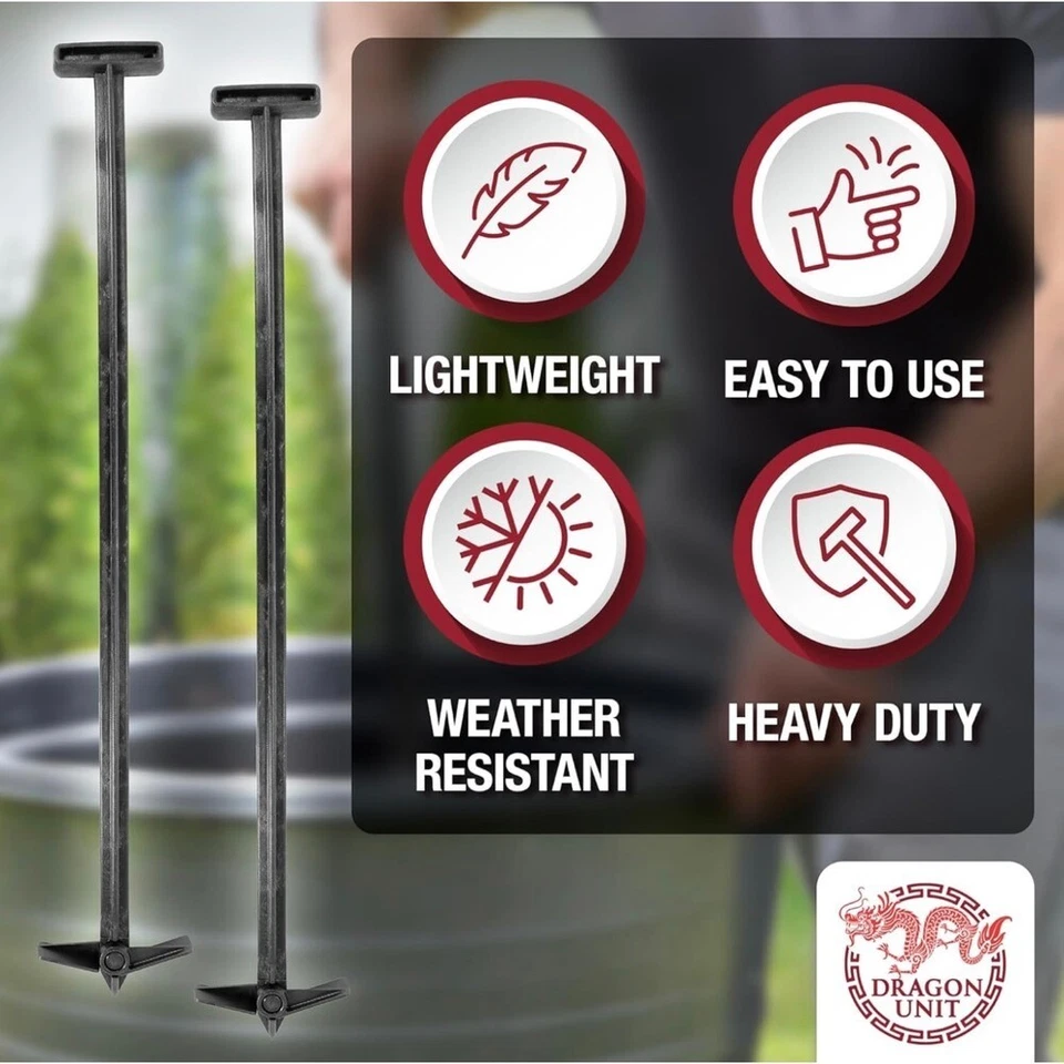 Herramienta giratoria aireador de compost Dragon Unit - resistente a la intemperie + etiquetas Foto 3 de 4