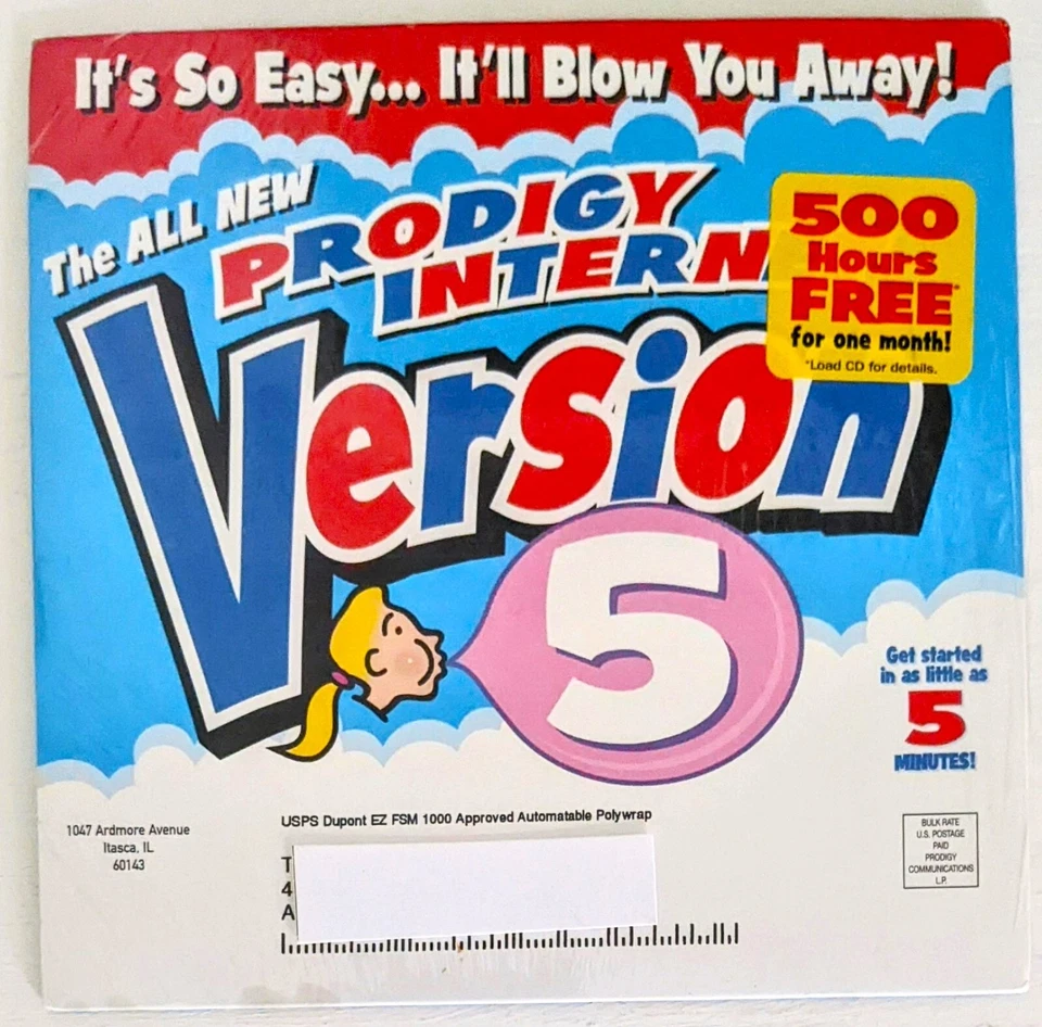 "PINK BUBBLE" Prodigy Internet Collectible / Install Disc, Vintage Sign-up CD! - Image 2 of 2