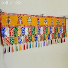 190cm 75in Embroidery Tibetan Eight auspicious Wall curtain Buddha Mantle