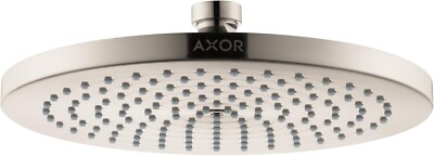 AXOR Starck 10-inch Shower Head Low Flow Modern 1-Spray Brushed Nickel 26071821