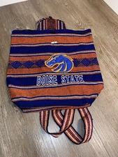 Boise State Bag Backpack Purse Woven Knit Cloth