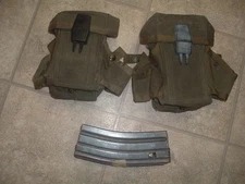 SET OF 2 USGI MILITARY ISSUE US ARMY AMMO POUCHES USED BUT GOOD SHAPE NO CLIPS 