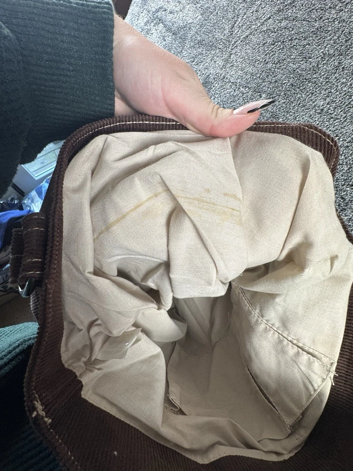 Bolso de Hombro Bongo Marrón Pana - Estilo Retro Años 2000 Y2K  Foto 4 de 4