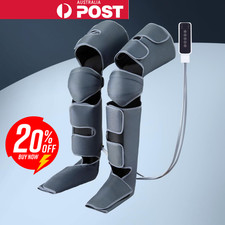 2Pcs Leg & Foot Massager with Heat Air Compression Calf Relief Therapy AU Plug