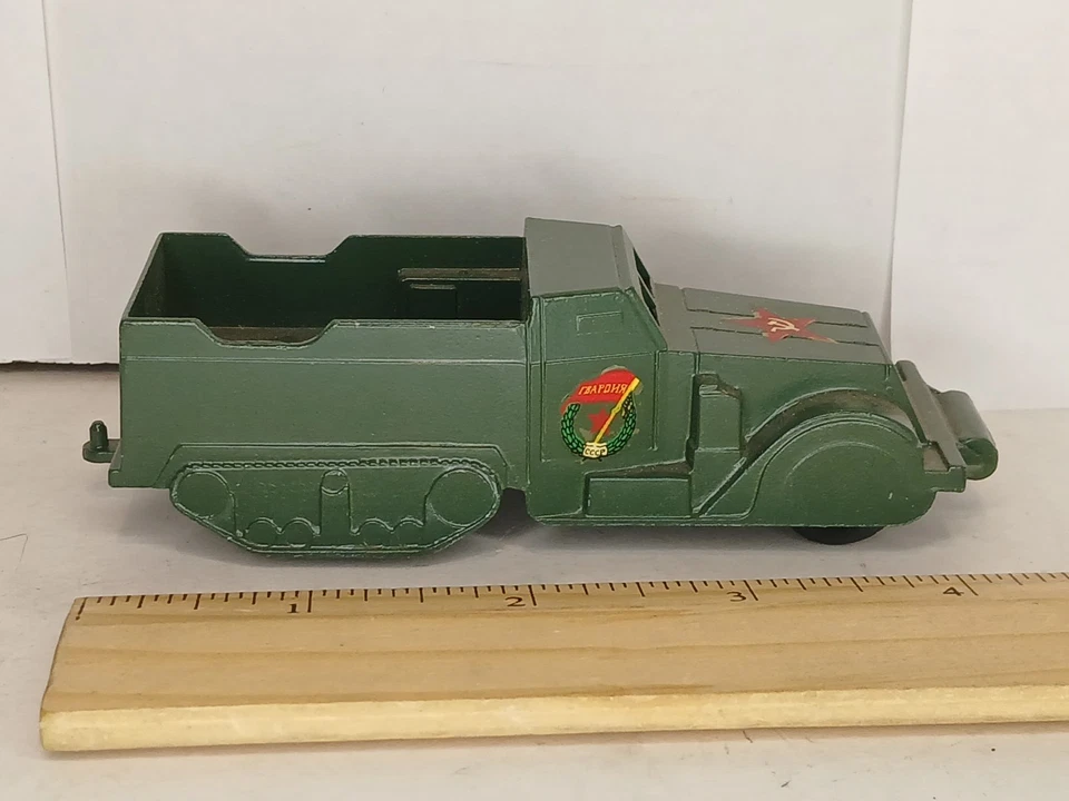 VINTAGE MIDGETOY HALFTRACK ARMORED VEHICLE MADE IN USA ROCKFORD ILLINOIS TOY CAR - Image 4 of 4