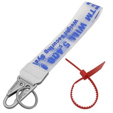 Classic PVC Keychain Lanyard with Wristlet Strap for Easy Key Access Blue