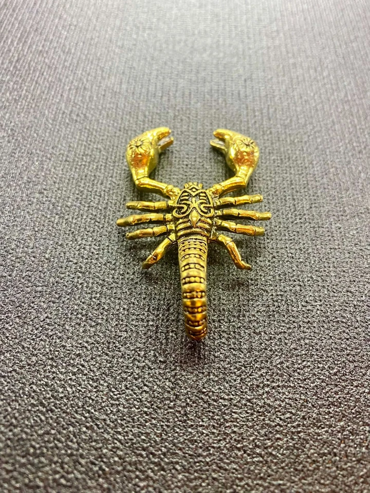 Смелый золотой и черный тон скорпион подвеска - унисекс хип-хоп модные ювелирные изделия - Изображение 3 из 4