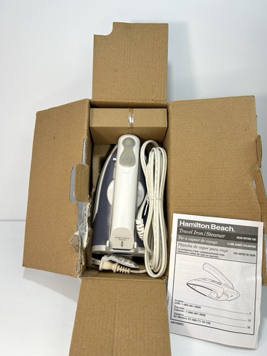 New Travel Iron With Steamer Hamilton Beach NEW IN BOX 10092 Free Shipping - Picture 4 of 4