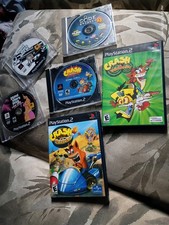 5 Game Crash Bandicoot PS2 Lot, All CIB: Tag Team,Wrath,Twinsanity, Nitro,Titans