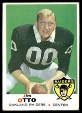 1969 Topps Football Card Jim Otto Oakland Raiders #163 EX